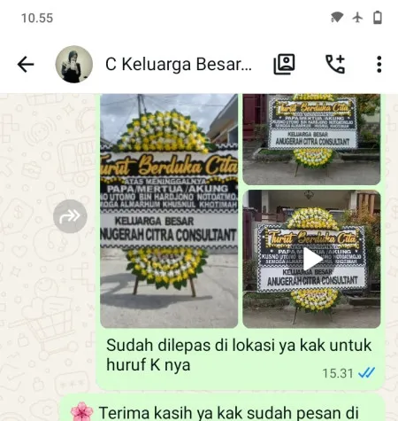 Pengiriman Papan Bunga Duka Sajira
